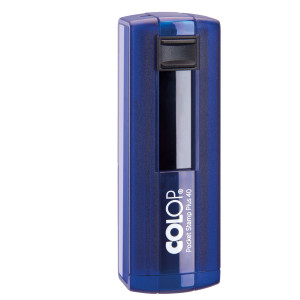 TIMBRO POCKET STAMP PLUS 40 23X59 MM 6 RIGHE AUTOINCH. BLU INDINGO COLOP COD. PSP40IN