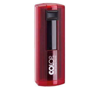 TIMBRO POCKET STAMP PLUS 40 23 X 59 MM - 6 RIGHE AUTOINCH.ROSSO RUBINO COLOP COD. PSP40R
