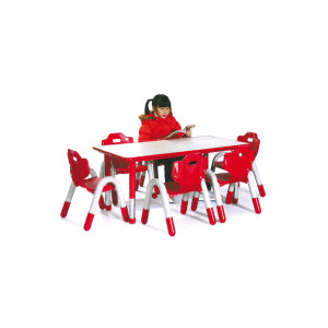 TAVOLO TELESCOPICO 120X60X46CM H46/58CM ROSSO CWR COD. 10870