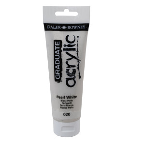 COLORE ACRILICO FINE GRADUATE TUBO 120 ML BIANCO PERLA DALER ROWNEY COD. D123120020