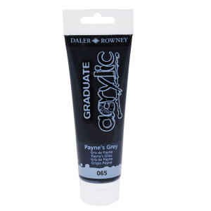 COLORE ACRILICO FINE GRADUATE TUBO 120 ML GRIGIO DI PAYNE DALER ROWNEY COD. D123120065