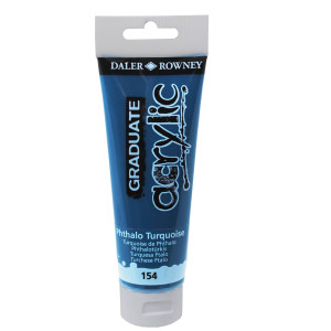 COLORE ACRILICO FINE GRADUATE TUBO 120 ML TURCHESE FTALO DALER ROWNEY COD. D123120154