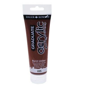 COLORE ACRILICO FINE GRADUATE TUBO 120 ML TERRA D'OMBRA BRUCIATA DALER ROWNEY COD. D123120225