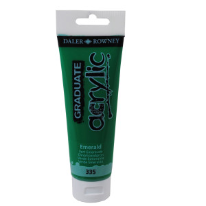 COLORE ACRILICO FINE GRADUATE TUBO 120 ML VERDE SMERALDO DALER ROWNEY COD. D123120335