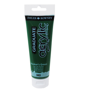 COLORE ACRILICO FINE GRADUATE TUBO 120 ML VERDE HOOKER DALER ROWNEY COD. D123120343