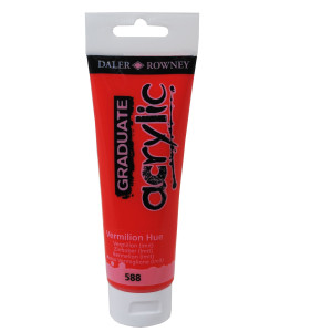 COLORE ACRILICO FINE GRADUATE TUBO 120ML VERMIGLIONE DALER ROWNEY COD. D123120588