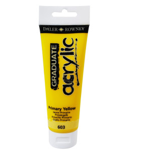 COLORE ACRILICO FINE GRADUATE TUBO 120ML GIALLO PRIMARIO DALER ROWNEY COD. D123120603