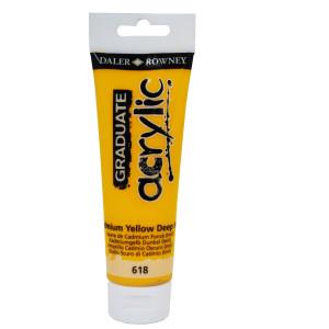 COLORE ACRILICO FINE GRADUATE TUBO 120ML GIALLO CADMIO SCURO IM. DALER ROWNEY COD. D123120618