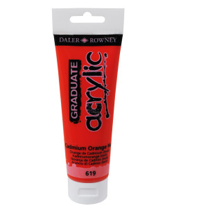 COLORE ACRILICO FINE GRADUATE TUBO 120ML ARANCIO CADMIO SCURO IM. DALER ROWNEY COD. D123120619