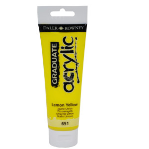 COLORE ACRILICO FINE GRADUATE TUBO 120ML GIALLO LIMONE DALER ROWNEY COD. D123120651