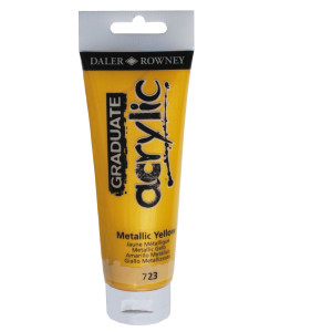 COLORE ACRILICO FINE GRADUATE TUBO 120ML GIALLO METAL DALER ROWNEY COD. D123120723