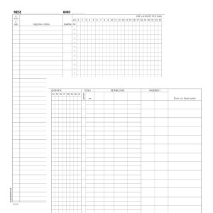 REGISTRO PRESENZE MENSILI 48PAG. 31X24,5CM DU131301200 DU COD. DU131301200