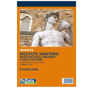BLOCCO RICEVUTE SANITARIE NUMERATE 100X2 AUTORIC. DU1653C1000 COD. DU1653C1000
