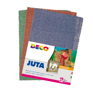 CONF. 10 PZ JUTA NATURALE 20X30CM COLORI ASSORTITI DECO COD. 05541