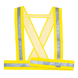 BRETELLA ALTA VISIBILITA' BAUCE GIALLO FLUO TG. M DELTAPLUS COD. BAUCEJA
