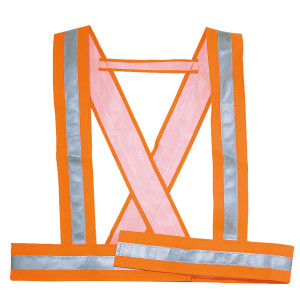 BRETELLA ALTA VISIBILITA' BAUCE ARANCIO FLUO TG. M DELTAPLUS COD. BAUCEOR