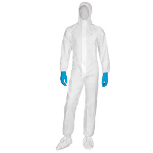 TUTA PROTEZ.DA RISCHIO CHIMICO DT115 TG. L BIANCO MONOUSO COD. DT115GT