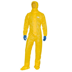 TUTA DI PROTEZ. DA RISCHIO CHIMICO DT300 TG XXL GIALLO DELTACHEM COD. DT300XX