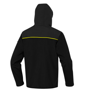 GIACCA SOFTSHELL HORTEN 2 TG. L NERO/GIALLO COD. HORT2NJGT