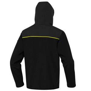 GIACCA SOFTSHELL HORTEN 2 TG. M NERO/GIALLO COD. HORT2NJTM