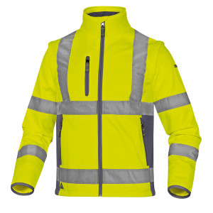 GIACCA SOFTSHELL MOONLIGHT 2 ALTA VISIBILITA' GIALLO FLUO TG.L DELTAPLUS COD. MOON2JGGT