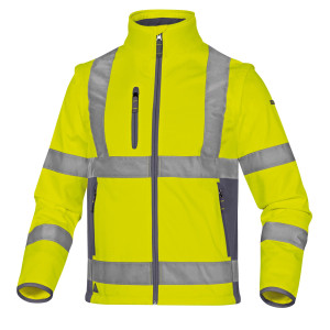 GIACCA SOFTSHELL MOONLIGHT 2 ALTA VISIBILITA' GIALLO FLUO TG.M DELTAPLUS