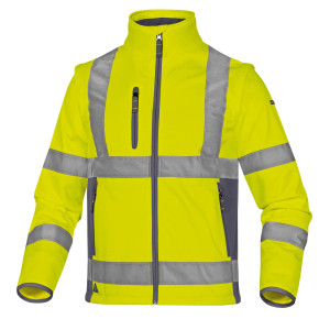 GIACCA SOFTSHELL MOONLIGHT 2 ALTA VISIBILITA' GIALLO FLUO TG.XXL DELTAPLUS