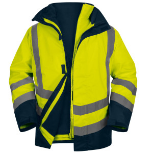 PARKA 5IN1 OPTIMUM 3 ALTA VISIBILITA' - GIALLO FLUO - TG. L - DELTAPLUS COD. OPTI3JMGT