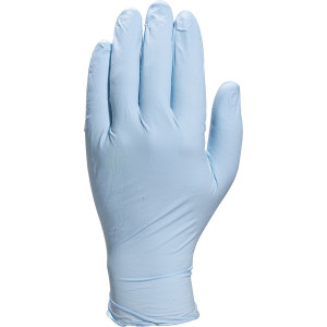 SCATOLA 100 GUANTI NITRILE TG.MEDIA NON TALCATI V1400 COD. V1400B10007