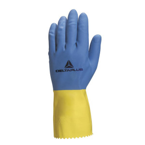 GUANTO DA LAVORO INDUSTRIALE DUOCOLOR 330 TG.7/8 IN LATTICE COD. VE330BJ07