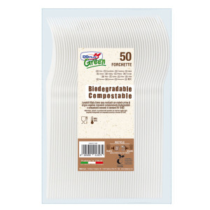50 FORCHETTE AVORIO IN ESTABIO DOPLA GREEN ART. 03903 COD. 03903