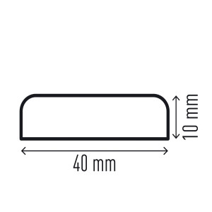 PROFILO PARACOLPI PER SUPERFICI S10 GIALLO/NERO DURABLE COD. 1107-130