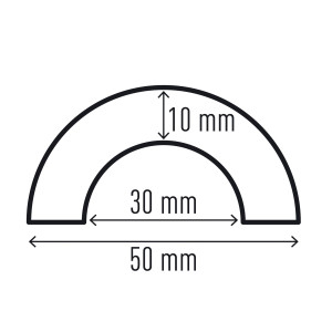 PROFILO PARACOLPI PER SUPERFICI TUBOLARI P30 GIALLO/NERO DURABLE COD. 1115-130