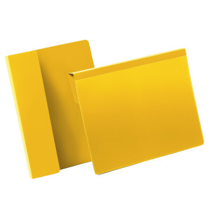 50 BUSTE IDENTIFICAZIONE CON ALETTA 210X148MM (A5-ORIZ) 1722 GIALLO DURABLE COD. 1722-04