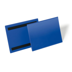 50 BUSTE IDENTIFICAZIONE MAGNETICHE 210X148MM (A5-ORIZ.) ART.1743 BLU DURABLE COD. 1743-07