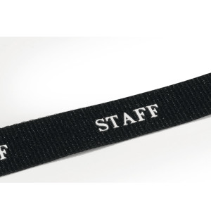 10 CORDONCINI PORTABADGE NERO STAMPA STAFF DURABLE COD. 8239-01