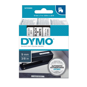 VALUE PACK 10 NASTRI DYMO TIPO D1 (9MMX7MT) NERO/BIANCO S0720680 COD. 2093096