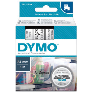 NASTRO DYMO TIPO D1 (24MMX7MT) NERO/TRASPARENTE 537100 COD. S0720920