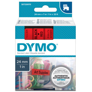 NASTRO DYMO TIPO D1 (24MMX7MT) NERO/ROSSO 537170 COD. S0720970