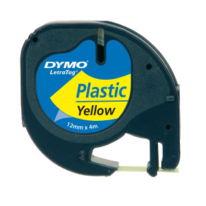 NASTRO IN PLASTICA DYMO LETRATAG 12MMX4M GIALLO 912020 COD. S0721620