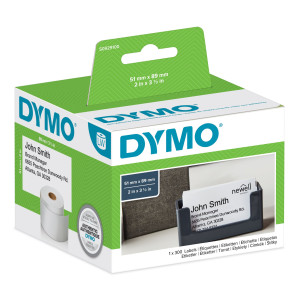 ROTOLO 300 ETICHETTE NON ADESIVE PER BADGE 51X89MM X DYMO LW COD. S0929100