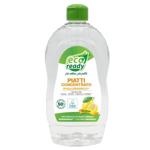 DETERSIVO PIATTI CONCENTRATO LIMONE IPOALLERGENICO 0,50LT LINEA ECO READY COD. 160607006399
