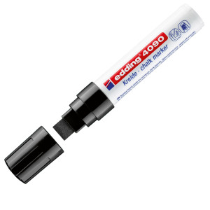 MARCATORE EDDING 4090 PUNTA SCALPELLO GESSO LIQUIDO NERO COD. E-4090 001