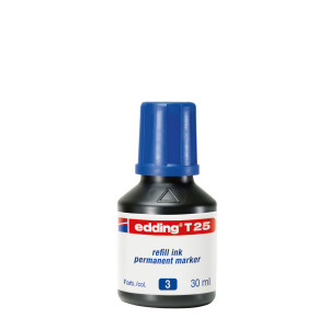 RICARICA INCHIOSTRO PERMANENTE 30ML T25 BLU EDDING COD. E-T25 003