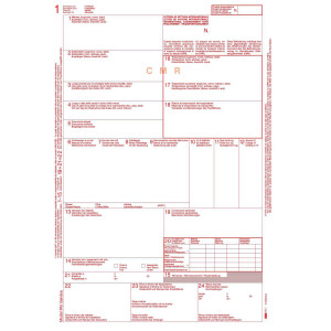 MODELLO CMR LETTERA VETTURA INTERNAZ. 5COPIE AUTORIC 12''X24CM 100FG E0052BIS COD. E0052BIS