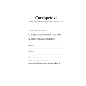 REGISTRO PRIMA NOTA IVA CORRISPETTIVI 29,7X23 13/13 FG AUTORIC. E2104A COD. E2104A