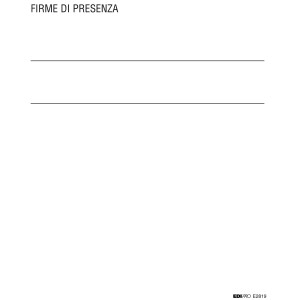REGISTRO FIRME PRESENZE AL LAVORO 31X24 100PAG. E2819 COD. E2819