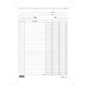 100 SCHEDE 3 COLONNE VERTICALE 29,7X21CM E3563 EDIPRO COD. E3563