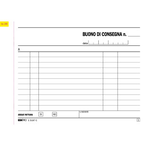 BLOCCO BUONI DI CONSEGNA 50/50 12X17,5CM RIC E5197C COD. E5197C