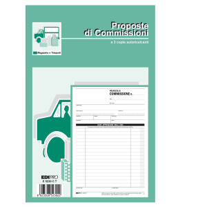 BLOCCO COPIA COMMISSIONI 23X15CM 33FG 3 COPIE AUTORIC. E5230CT EDIPRO COD. E5230CT